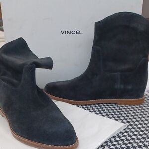 Vince Sinclair Black Suede Bootie NIB